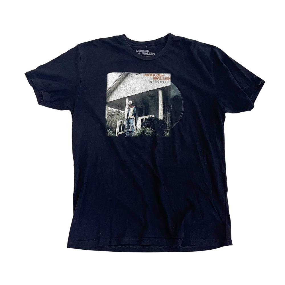 Morgan Wallen One Thing At‎ A Time Tour T-Shirt Mens XL Black Tracklist Graphic